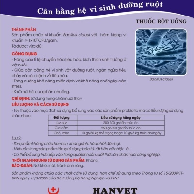 Men vi sinh Bacillus clausii