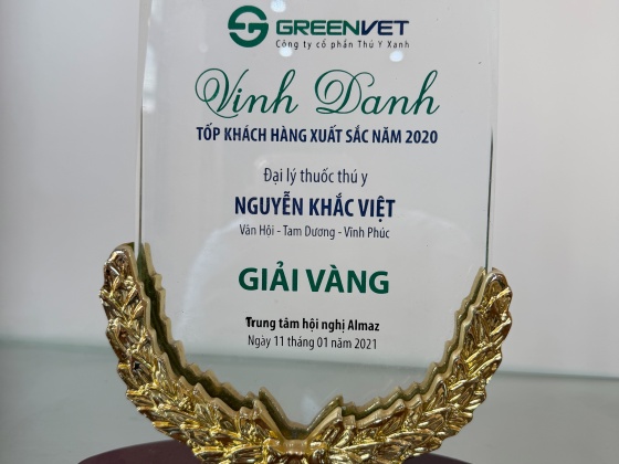 Top khách hàng xuất sắc năm 2020 - Greenvet 