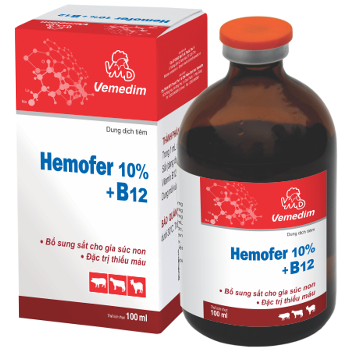 Hemofer 10% +  B12